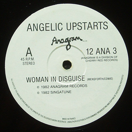 Angelic Upstarts : Woman In Disguise (12", Single)