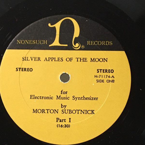 Morton Subotnick : Silver Apples Of The Moon For Electronic Music Synthesizer (LP, Album, RP)