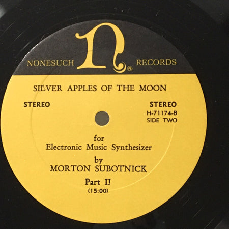 Morton Subotnick : Silver Apples Of The Moon For Electronic Music Synthesizer (LP, Album, RP)