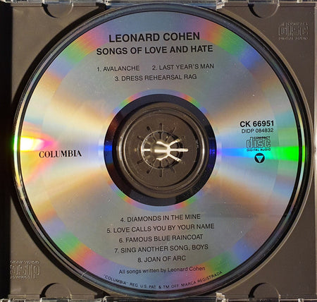 Leonard Cohen : Songs Of Love And Hate (CD, Album, RE)