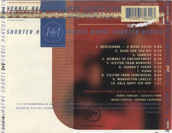 Herbie Hancock, Wayne Shorter : 1+1 (CD, Album)