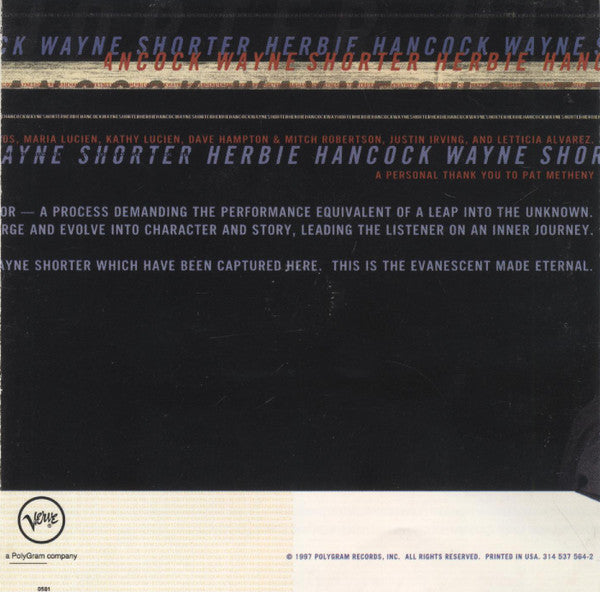 Herbie Hancock, Wayne Shorter : 1+1 (CD, Album)