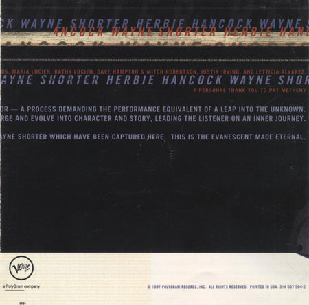 Herbie Hancock, Wayne Shorter : 1+1 (CD, Album)