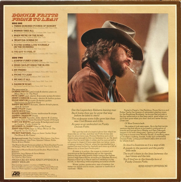 Donnie Fritts : Prone To Lean (LP, Album, PR )