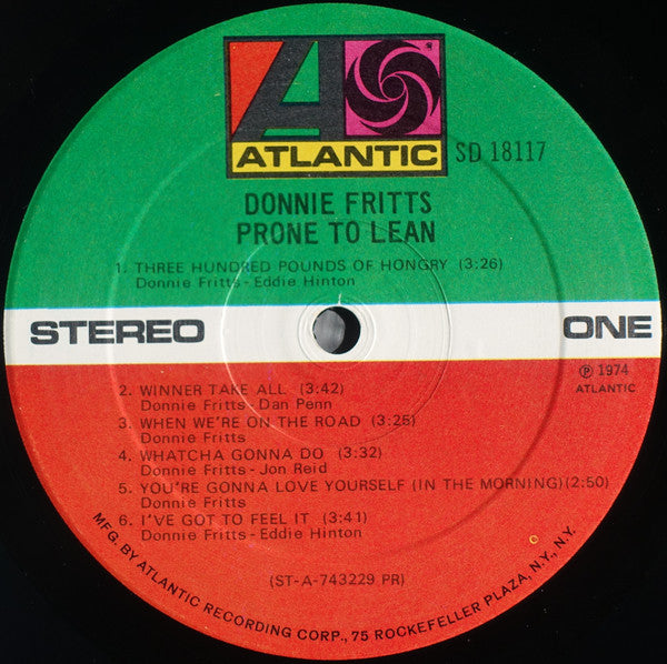 Donnie Fritts : Prone To Lean (LP, Album, PR )