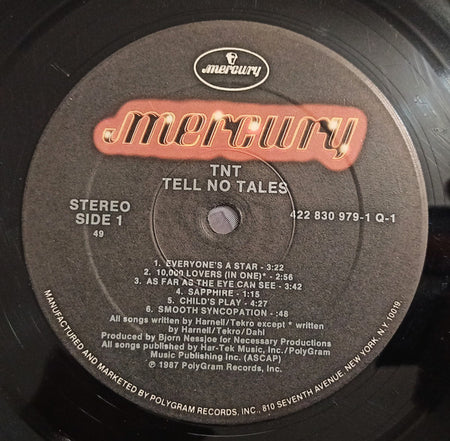 TNT (15) : Tell No Tales (LP, Album)