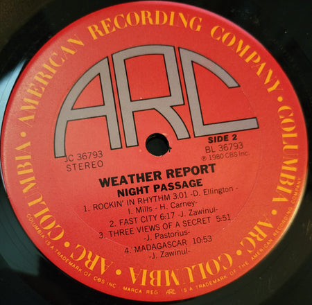 Weather Report : Night Passage (LP, Album, Ter)