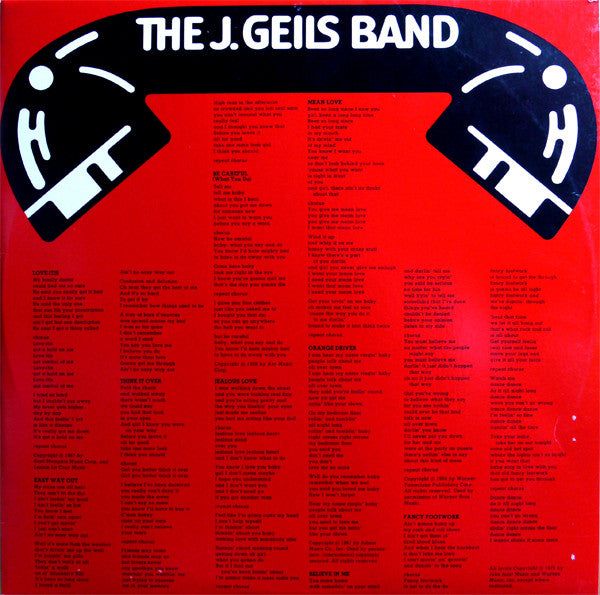 The J. Geils Band : Hotline (LP, Album, RP, PR)