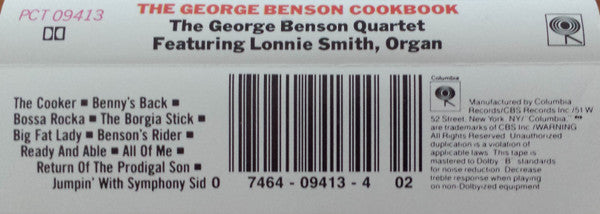The George Benson Quartet Featuring Lonnie Smith : The George Benson Cookbook (Cass, Album, RE, Dol)