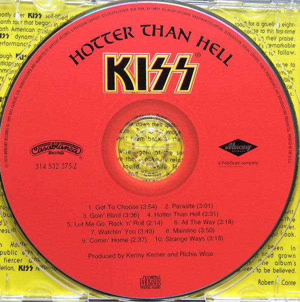 Kiss : Hotter Than Hell (CD, Album, RE, RM)