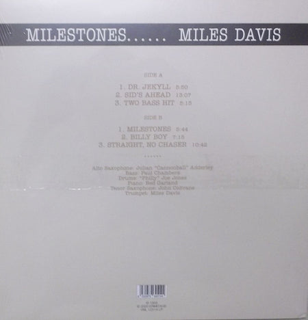 Miles Davis : Milestones (LP, Album, RE)