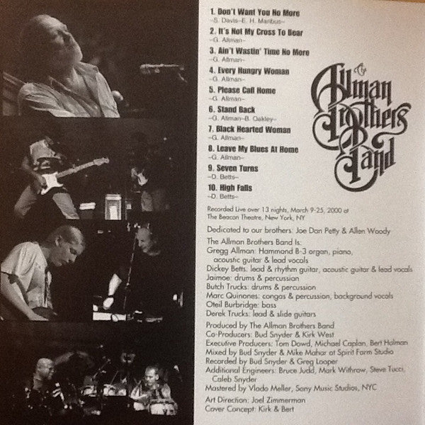 The Allman Brothers Band : Peakin' At The Beacon (CD, Album, Son)