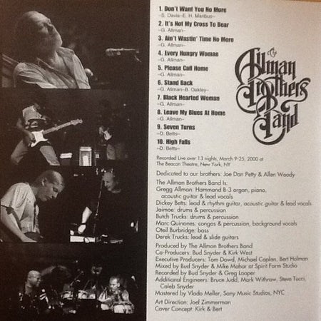 The Allman Brothers Band : Peakin' At The Beacon (CD, Album, Son)