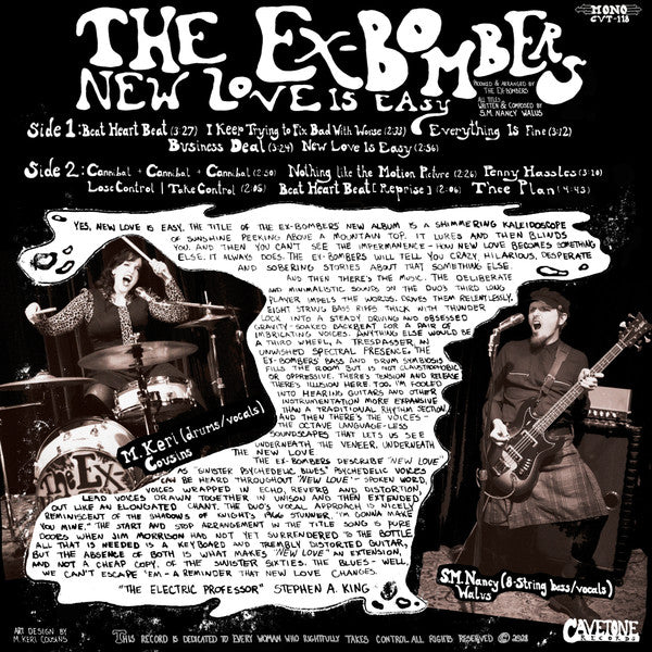 The Ex-Bombers : New Love Is Easy (LP, Album, Mono)