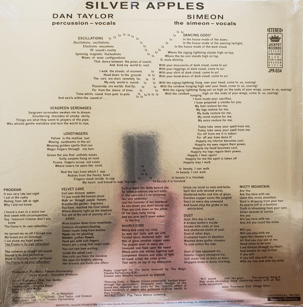 Silver Apples : Silver Apples (LP, Album, Ltd, RE, Liq)