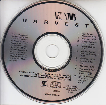 Neil Young : Harvest (CD, Album, Club, RE)
