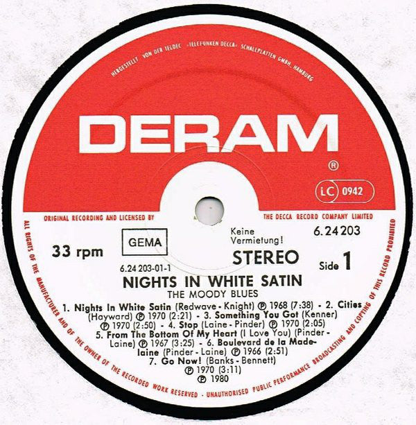 The Moody Blues : Nights In White Satin (LP, Comp)