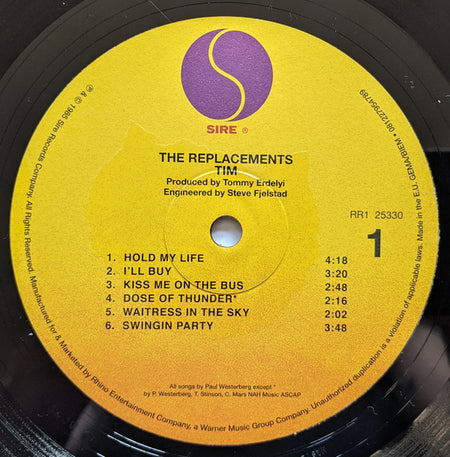 The Replacements : Tim (LP, Album, RE)