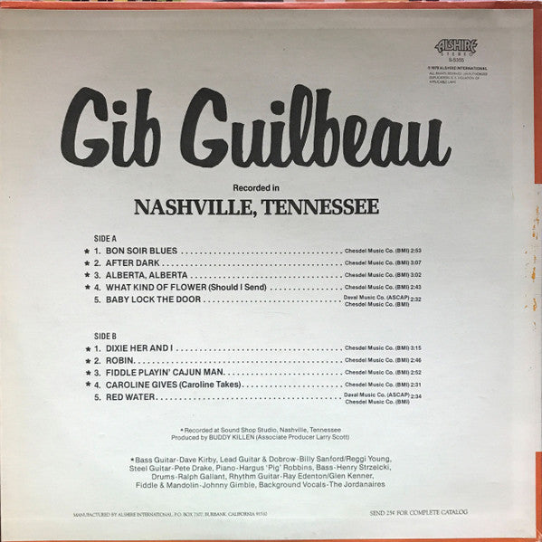 Gib Guilbeau : Gib Guilbeau (LP, Album)