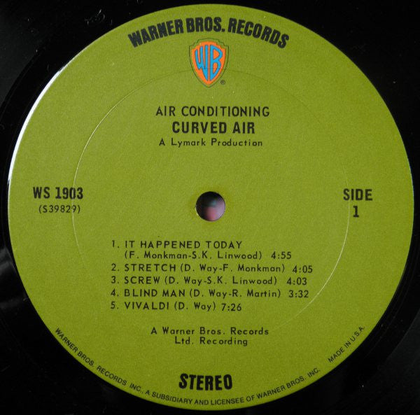 Curved Air : Airconditioning (LP, Album, Ter)