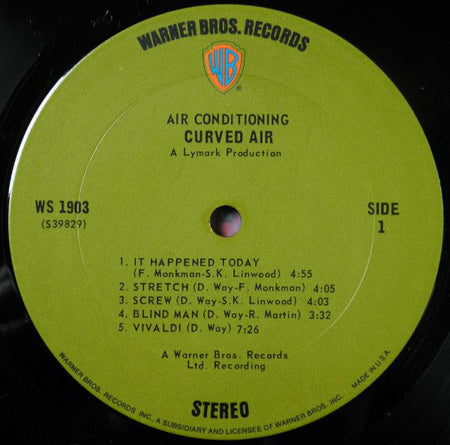 Curved Air : Airconditioning (LP, Album, Ter)