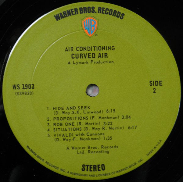 Curved Air : Airconditioning (LP, Album, Ter)