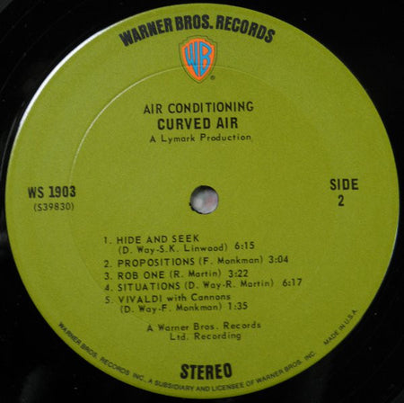 Curved Air : Airconditioning (LP, Album, Ter)