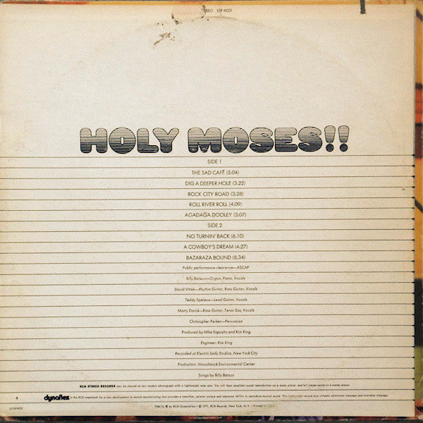Holy Moses!!* : Holy Moses!! (LP, Album, Hol)