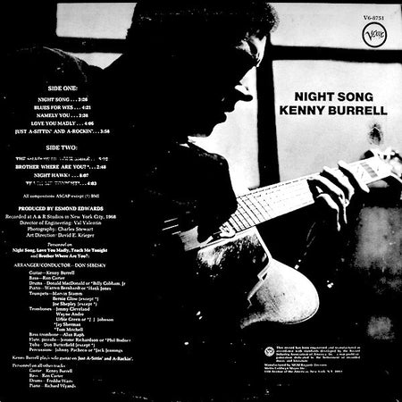 Kenny Burrell : Night Song (LP, Album, MGM)