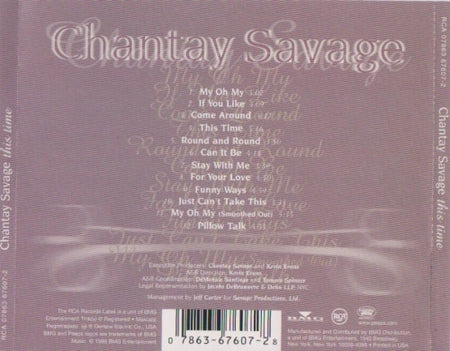 Chantay Savage : This Time (CD, Album)