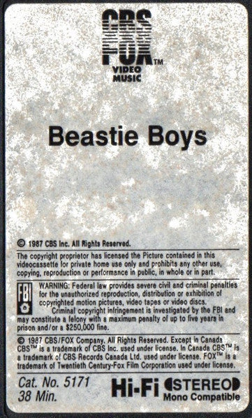 Beastie Boys : Beastie Boys (VHS, NTSC)