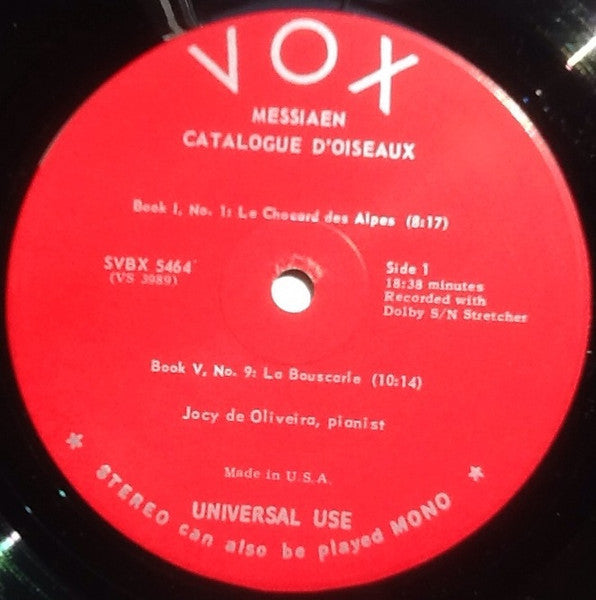 Olivier Messiaen, Jocy de Oliveira : Catalogue D'Oiseaux (4xLP, Red + Box)