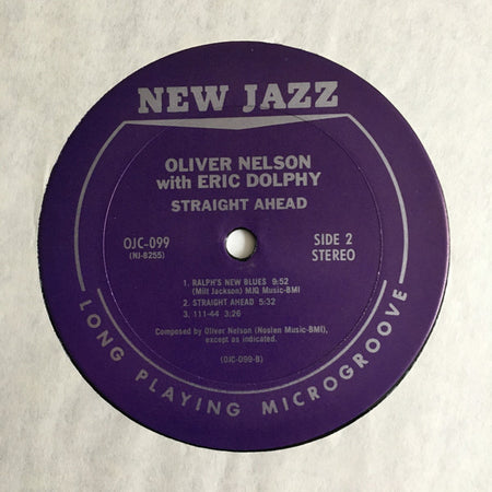 Oliver Nelson With Eric Dolphy : Straight Ahead (LP, Album, RE)