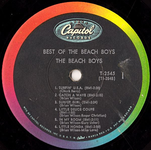 The Beach Boys : Best Of The Beach Boys - Vol. 1 (LP, Comp, Mono, Scr)