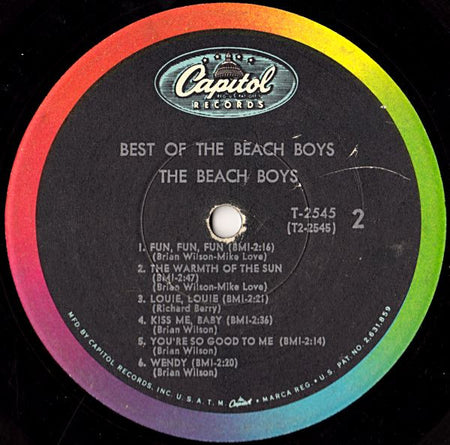 The Beach Boys : Best Of The Beach Boys - Vol. 1 (LP, Comp, Mono, Scr)
