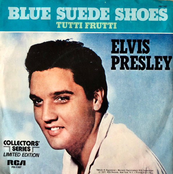 Elvis Presley : Blue Suede Shoes (7", Single, Mono, Ltd, RE, Ind)