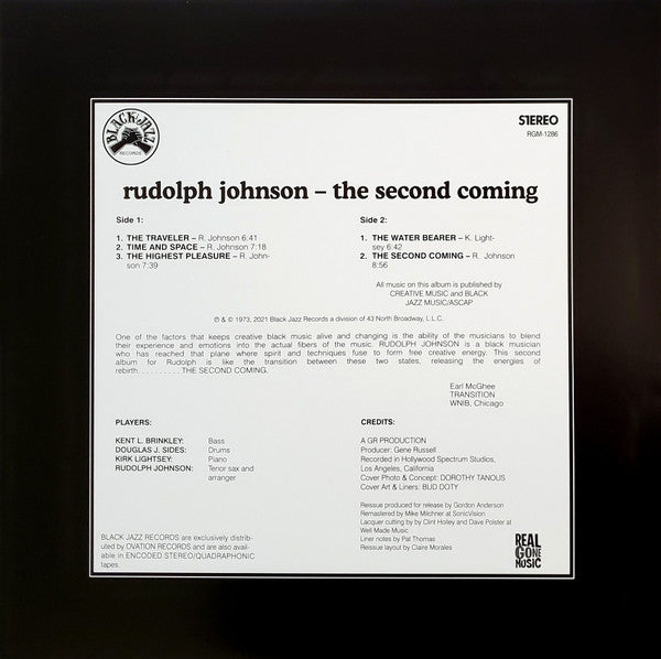 Rudolph Johnson : The Second Coming (LP, Album, RE, RM)