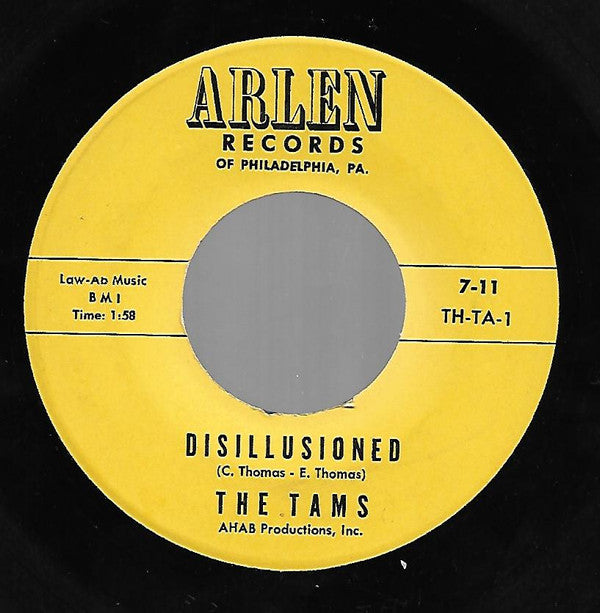 The Tams : Disillusioned / Untie Me (7", Single)