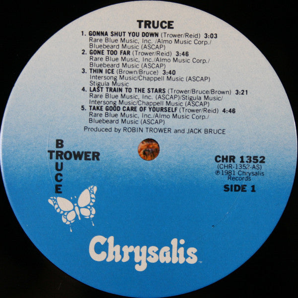 Robin Trower / Jack Bruce : Truce (LP, Album, San)
