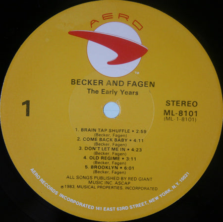 Walter Becker / Donald Fagen : The Early Years (LP, Album)