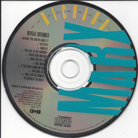 Richard Marx : Repeat Offender (CD, Album)