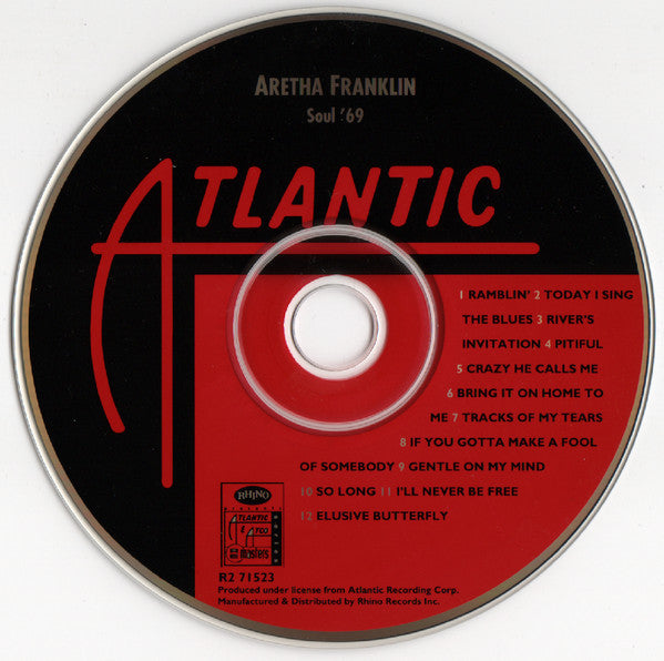 Aretha Franklin : Soul '69 (CD, Album, RE, RM)