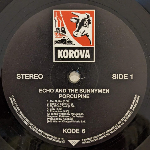 Echo & The Bunnymen : Porcupine (LP, Album, RE, RM, 180)