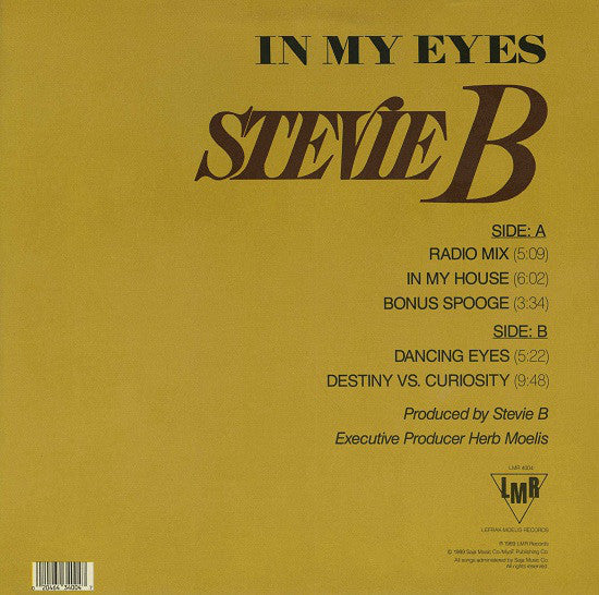 Stevie B : In My Eyes (12")