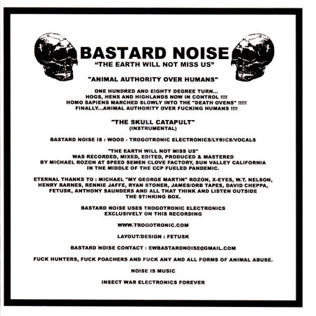 X-Eyes* / Bastard Noise : A Gift Left At The Crossroads / The Earth Will Not Miss Us  (7", EP, Cle)