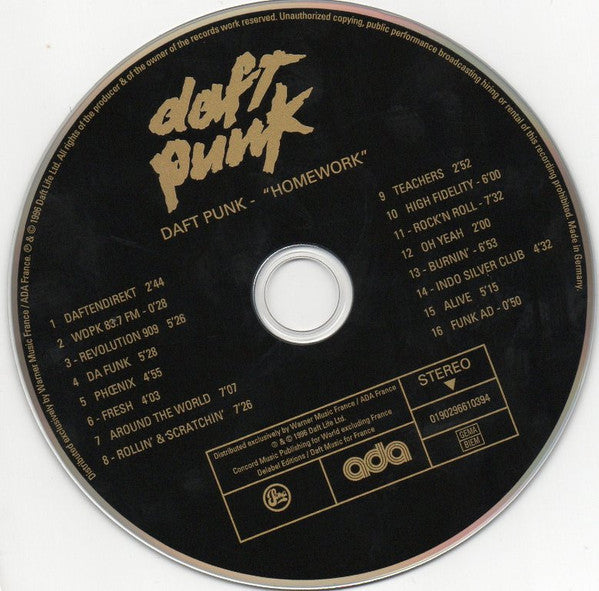 Daft Punk : Homework (CD, Album, RE)