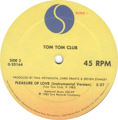 The Tom Tom Club* : The Pleasure Of Love (12", Single)