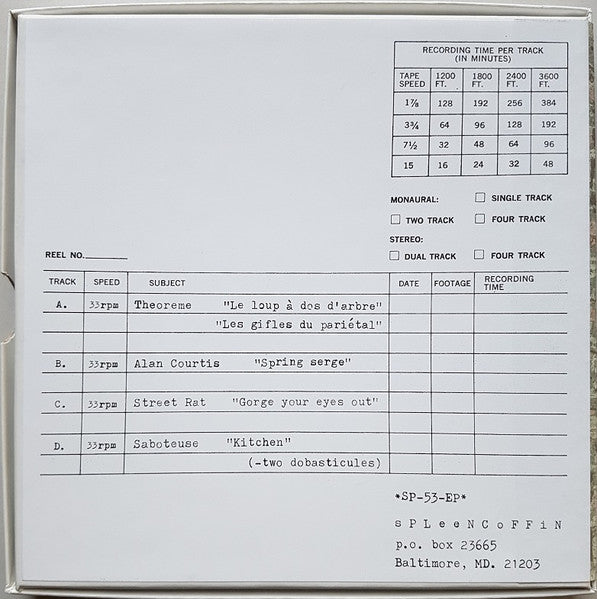 Theoreme (2) / Anla Courtis / Street Rat (4) / Saboteuse : 7 & 7: Vol. 2 (2x7", Comp + Box, Ltd)