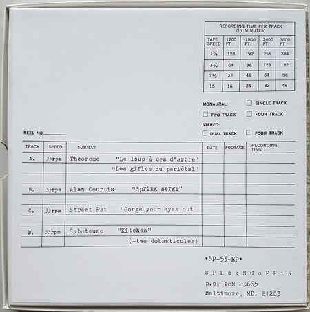 Theoreme (2) / Anla Courtis / Street Rat (4) / Saboteuse : 7 & 7: Vol. 2 (2x7", Comp + Box, Ltd)