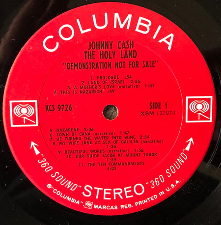 Johnny Cash : The Holy Land (LP, Promo, Ter)